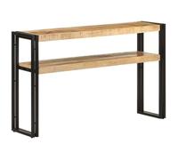 vidaXL Table console 120x30x75 cm Bois de manguier brut, acier enduit, style industriel