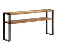 vidaXL – Table console – 150x30x75 cm – Bois d'acacia massif – Fer enduit de poudre – Classique
