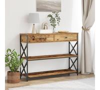 Table Console Vidaxl En Bois Ancien 100x28x75 Cm En Bois Ingénieré Et Acier