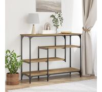 Table Console Vidaxl En Chêne Artisanal 100x35x75 Cm En Bois D'ingénierie Et Acier