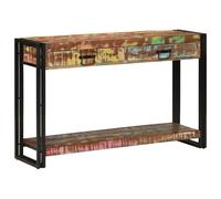 Table console vidaXL Multicolore 120x33x75 cm en bois massif de récupération