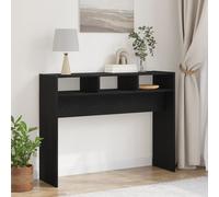 Table console vidaXL Noir Chêne 105x30x80 cm en bois d'ingénierie