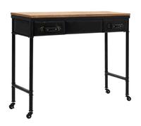Table console vintage en MDF et bois de sapin - VIDAXL - 100 x 33,5 x 80 cm - Noir - Lot de 4