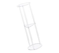 Table contemporaine Ronde en Acrylique Robuste à 3 Niveaux, Designs épurés, Accessoire de Maison Portable pour Usage Domestique, Table permettant d ' économiser de l ' Espace
