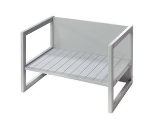 Table Convertible En Banc Évolutif À 2 Hauteurs D'assise Gris TU