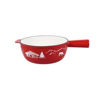 Poêlon savoyard en fonte émaillée 24cm rouge Table&cook SH003