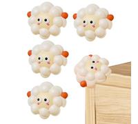 Table Corner Protectors, Corner Covers for Child Safety, PVC, Glue 4X Cartoon Sheep Anti-Collision Guard, Soft Right Angle Sticker Cover for and Drawers, 14.5X1.49 inches