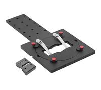 Table coulissante de microscope, étage de serrage d'échantillon en aluminium avec ouverture de 110 mm et course de rail de 114 mm pour examen de microscopie inversé ou droit