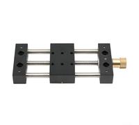Table coulissante en aluminium pour équipement de test et mesure optique avec écrou anti-jeu et plage de déplacement de 120 mm pour un positionnement fin (0-75 mm sans base)