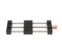 Table coulissante linéaire en alliage d'aluminium avec axe X 75 mm, charge de 10 kg, système de positionnement de précision pour appareils de mesure et de test optiques, noir (0-120 mm sans base)