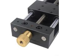 Table coulissante linéaire pour station de déplacement de traduction de l'axe X, plage de voyage de 75 mm/120 mm, alliage d'aluminium + acier inoxydable, charge de 10 kg (0-120 mm avec base)