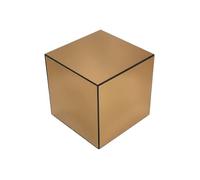 Table cubique miroir ambre. bout de canapé. table d'appoint cube miroir 30cm