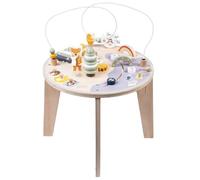 Table d’Activités Bébé en Bois - Jouet d’Éveil dès 12 Mois avec Boulier, Xylophone et Engrenages - Centre Multi-Activités Intérieur
