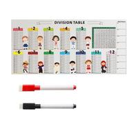 Table d ' addition éducative interactive, ajout effaçable en PVC avec marqueurs effaçables pour étudiant d ' âge préscolaire, multiplication 85x40cm pour