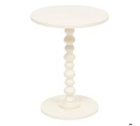 Atmosphera Table d’appoint Alix ronde en bois Ivoire 50x38x38 cm