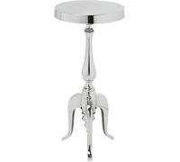 Kare Design Table d´Appoint Barocco Alu, Argent, Rond, Table de Salon, Diamètre 27 cm, Capacité de Charge max 20kg, Meuble, Deco Intérieur, Décoration Chambre, Salon