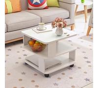 Table D’appoint, Carré Petite Table Basse Table Basse Fleur Table D’Angle Lumière Luxe Salon Créatif Moderne Minimaliste Table D’appoint Mini Canapé en Verre, C Warm White