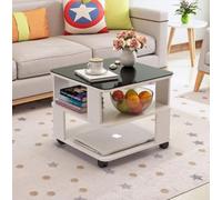 Table D’appoint, Carré Petite Table Basse Table Basse Fleur Table D’Angle Lumière Luxe Salon Créatif Moderne Minimaliste Table D’appoint Mini Canapé en Verre, A Warm White