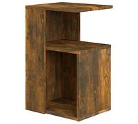 Table d appoint Chêne fumé 36x30x56 cm Bois d ingénierie