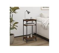 vidaXL Table d'appoint Chêne fumé 40x30x75 cm Bois d'ingénierie 825799