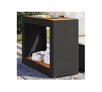 Vidaxl Table D'appoint De Jardin Dessus En Bois Noir 100x40x75 Cm