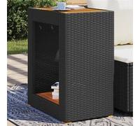 Vidaxl Table D'appoint De Jardin Dessus En Bois Noir 60x40x75 Cm