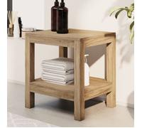 Table d appoint de salle de bain 45x35x45cm bois de teck solide