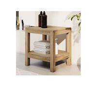 vidaXL Table d'appoint de salle de bain 45x35x45 cm bois de teck solide
