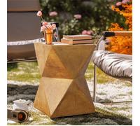 Table d’Appoint Design - Bout de Canapé de Salon Carré - Béton Léger Guéridon Style Moderne - 31x31x45cm