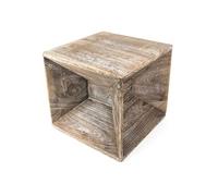 Homestyle4u - Table d'appoint cube en bois - Gris