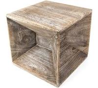 Homestyle4u - Table d'appoint cube en bois - Gris