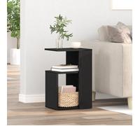 vidaXL Table d'appoint en chêne noir – bois d'ingénierie 36 x 30 x 56 cm