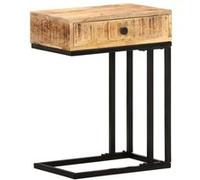 Bois de Manguier Massif Table d'Appoint en Forme d'U Table Basse Salon vidaXL