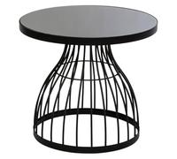 Atmosphera – Table d'appoint Kushi – métal et verre D55 cm