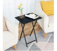 Table d’Appoint - HOOBRO - Rectangulaire - Noir - Style Industriel - Pliable