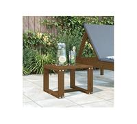Table d appoint jardin marron miel 40x38x28,5cm bois massif pin G