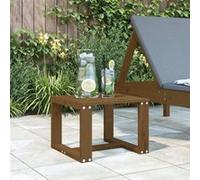 Table d appoint jardin marron miel 40x38x28,5cm bois massif pin G