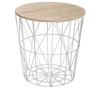 Table d appoint ""Kumi"" gris D40cm - Atmosphera createur d'interieur - Gris