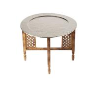 Table d’Appoint Massif Marrakesch Orient & Mediterran Interior Argent 60x6x46