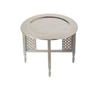 Table d’Appoint Massif Marrakesch Orient & Mediterran Interior Argent 60x6x46