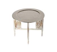 Table d’Appoint Massif Marrakesch Orient & Mediterran Interior Argent 60x6x46