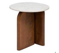 Table d’appoint ""Nanda"" blanc 56,5x5151cm - Atmosphera createur d'interieur