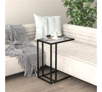 vidaXL Table d'appoint ordinateur Transparent 50x35x65 cm Verre trempé 331649