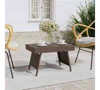 Vidaxl Table D'appoint Pliable Marron 60x40x38 Cm Résine Tressée Marron