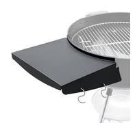 Table d’appoint pliable pour barbecue Weber 57 cm, Master-Touch & Napoleon Kettle, tablette latérale en acier avec crochets, accessoire pour barbecue au charbon, idéale pour grillades en extérieur