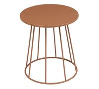 Atmosphera - Table d'appoint Latte - Métal Terracotta Ø38×H42 cm Marron