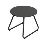 Table d’appoint ronde métal 45 cm, résistant aux intempéries, noir