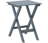 Vidaxl Table D?Appoint Pliable Gris Bois De Peuplier Massif