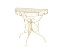 Table D'appoint Vintage Demi-Ronde Métal 72 X 36 X 74 Cm Doré - Vidaxl Doré