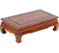 Table D’autel Table De Méditation Rectangle Pieds Pliés Table D’autel Puja Sorcellerie Petite Table Basse en Bois Base Sculptée à La Main pour Bouddha Sculp, Orange, 24 * 15 * 9.2cm